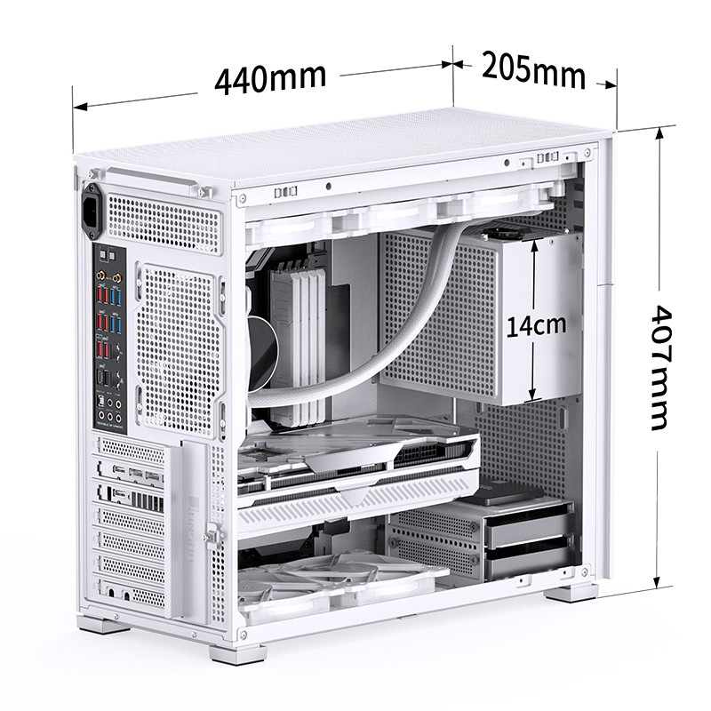 Jonsbo D41 STD Tempered Glass ATX Mid Tower Case White