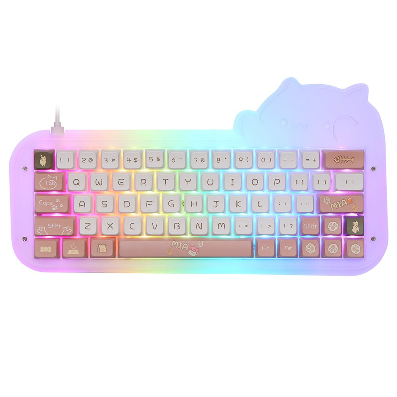 Epomaker Mini Cat 64 RGB Wired Mechanical Keyboard Acrylic