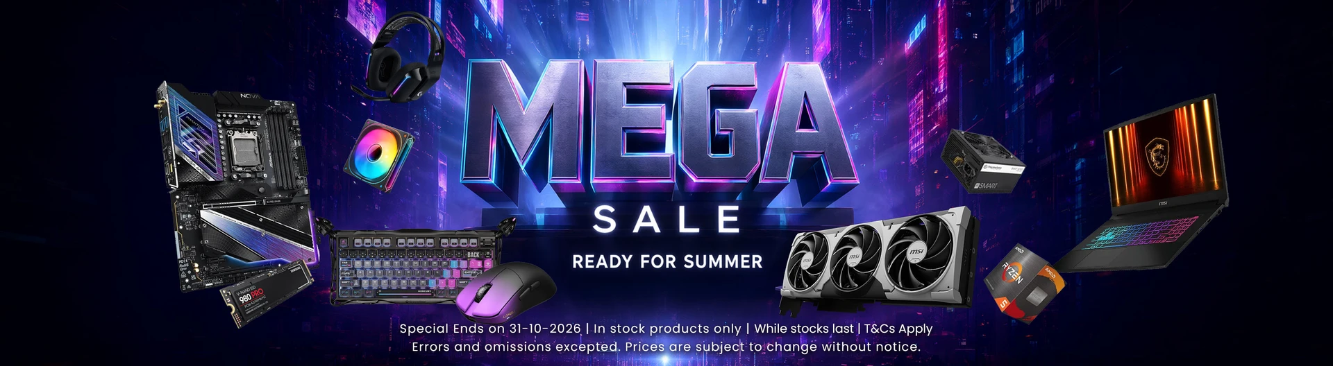 MEGA SALE — All October Long For the whole of October, we're running offers across the store — gaming PCs, graphics cards, laptops, monitors, storage, peripherals and every component in between. Each week brings a new line-up, so it's worth checking back.