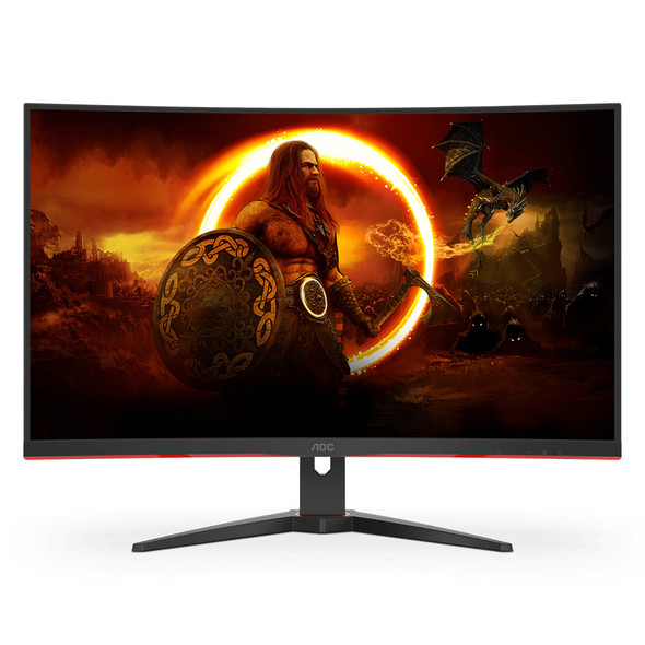 Immerse in gaming bliss with the AOC C32G2ZE2 32" 250Hz VA 0.5ms FreeSync Premium Curved Gaming Monitor.