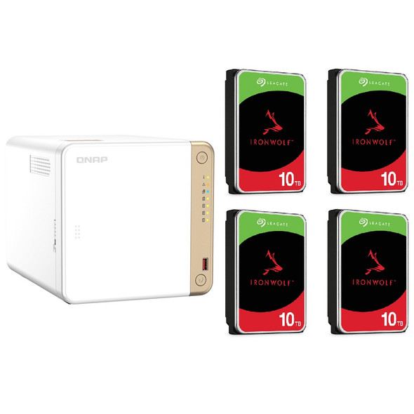 QNAP TS-462 4-Bay 8GB NAS with 4x 10TB NAS HDD Bundle