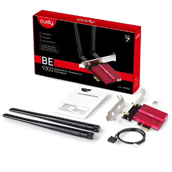 Cudy BE9300 Tri-Band Wi-Fi 7 and Bluetooth 5.4 PCIe Adapter