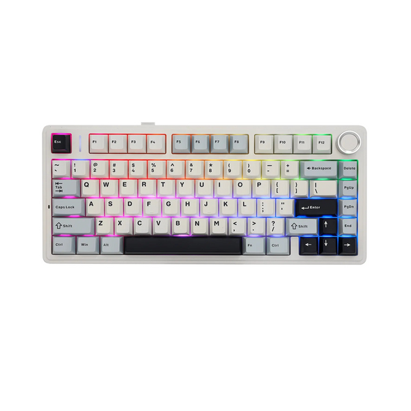 AULA F75 MAX RGB Hot-Swappable Wireless Gaming Keyboard - Blue, LEOBOG Reaper Switch, 80 keys