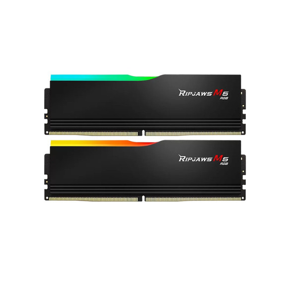 Buy the G.SKILL Ripjaws M5 RGB for Intel XMP 64GB(2x 32GB) DDR5 5600Mhz Desktop Memory - Black ( F5-5600J3036D32GX2-RM5RK ). Shop online at Extremepc.co.nz