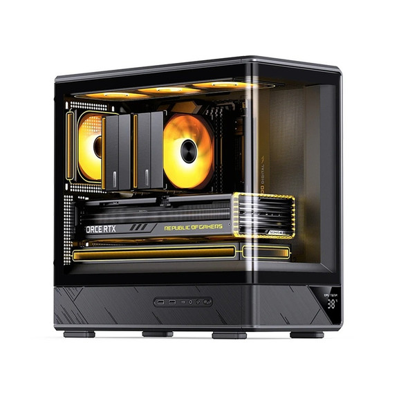 Jonsbo D200 MATX Tempered Glass Micro Tower Case - Black