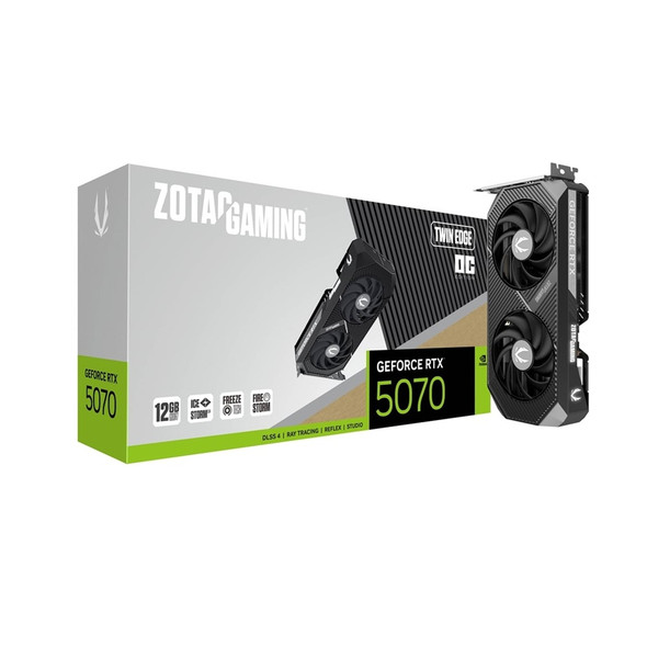Buy the Zotac NVIDIA GeForce RTX 5070 TWIN Edge OC 12GB GDDR7 Graphics Card ( ZT-B50700H-10P ). Shop online at Extremepc.co.nz