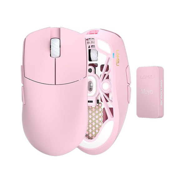 Lamzu Maya Champion Wired/Wireless Gaming Mouse Light Pink