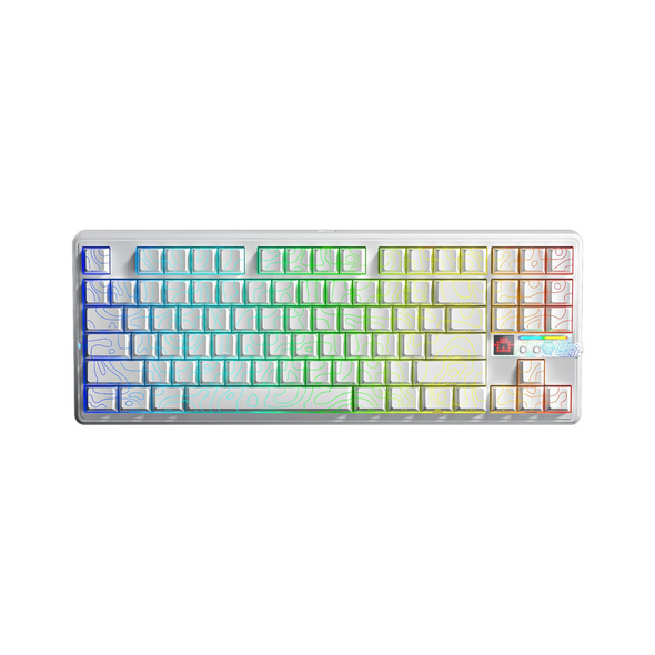 Buy the AULA F87 PRO V2 RGB Hot-Swappable Wireless Mechanical Keyboard - White Contours, Star Vector Switch, 87 Key ( F87 PRO V2 White ). Shop online at Extremepc.co.nz