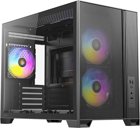 Buy the Antec FLUX M Tempered Glass Side Panel Compact Micro-ATX Gaming Case- Black ( Flux M ). Shop online at Extremepc.co.nz