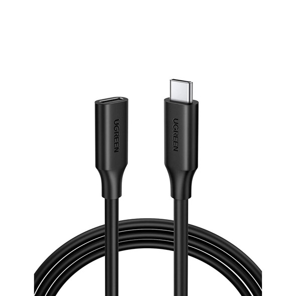 Ugreen UG-10387 5A USB 3.2 Gen2 USB-C Male to USB-C Female 1m Extension Cable - Black