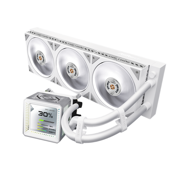 ASROCK Steel Legend 360 AIO Liquid CPU Cooler White 90-ASLA36-WAAGAS
