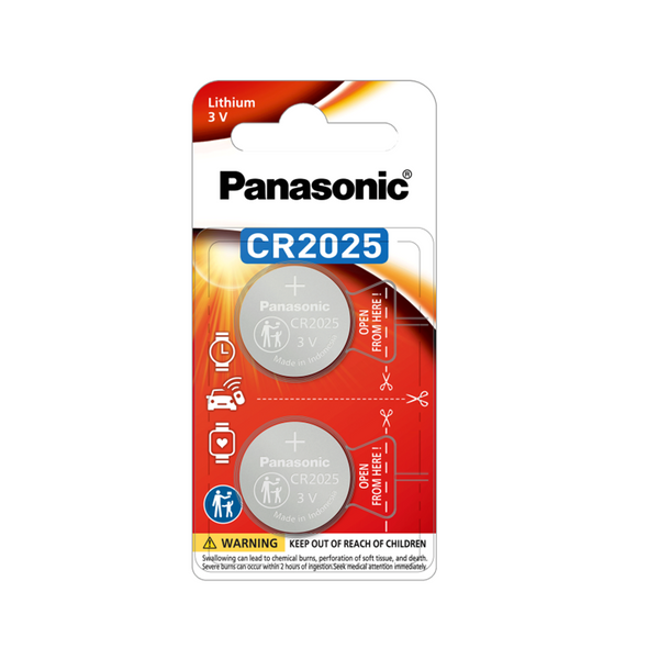 Buy the Panasonic CR-2025PT/2B BATTERY 3V LITHIUM 2025 PK2 ( CR-2025PT/2B ). Shop online at Extremepc.co.nz