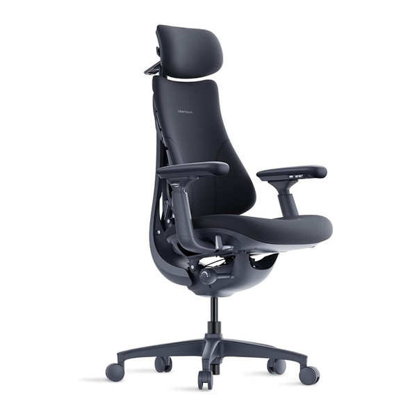LiberNovo OC-1 Omni Smart Dynamic Ergonomic Chair with StepSync Footrest and battery included Midnight Black Seat Depth 48cm