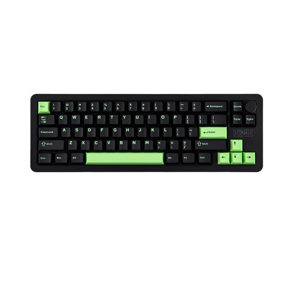 Epomaker Galaxy68 Hot-Swappable RGB Wireless Mechanical Keyboard - Black Green, Marble White Switch, 67 Key