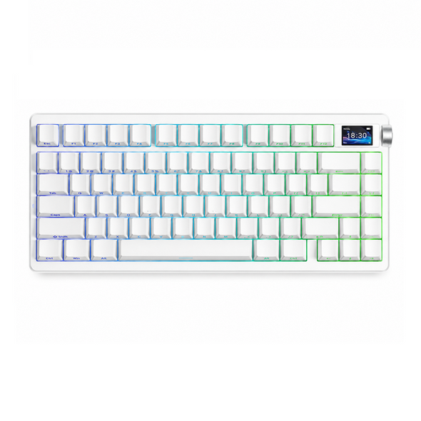 AULA Nova75 RGB Hot-Swappable Wireless Gaming Keyboard - Snow Moon White,  Ice Shadow Switch, 80 keys