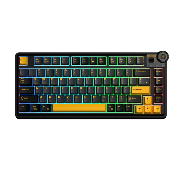 Buy the AULA AU75 RGB Hot-Swappable Wireless Gaming Keyboard - Black Yellow, Star Vector Switch, 81 keys ( AU75 Black Yellow ). Shop online at Extremepc.co.nz