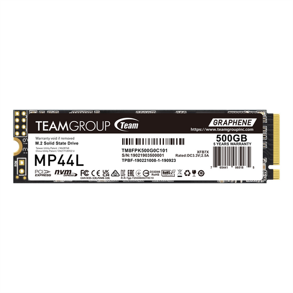 Buy the TeamGroup MP44L 500GB M.2 Gen4X4 5000MB/s Read - 2500MB/s Write SSD TM8FPK500G0C101 ( TM8FPK500G0C101 ). Shop online at Extremepc.co.nz