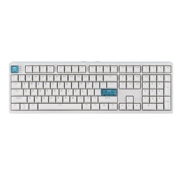 Epomaker HE108 Hot-Swappable RGB Wireless Mechanical Keyboard - White, Creamy Jade HE Switch, 108 Keys