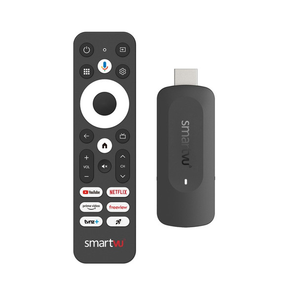 DishTV SmartVu SV12HD FHD Android 14 TV Streaming Dongle with NZ Freeview Streaming TV