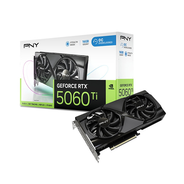 PNY GeForce RTX 5060 Ti Dual Fan OC 16GB Graphics Card VCG5060T16DFXPB1-O
