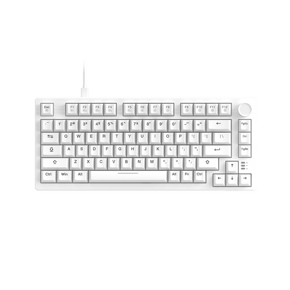 DAREU EK75 RGB Wired Gaming Keyboard - White, Linear Dream Switches, 81 keys EK75 White