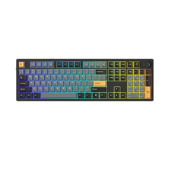 DAREU EK106 PRO RGB Hot-Swappable Wireless Gaming Keyboard - Black-golden, Cloud Linear Switches, 104 keys EK106 PRO Black