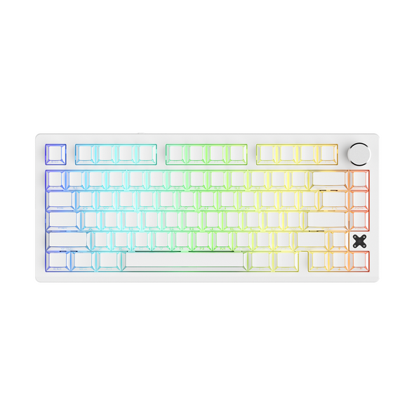 DAREU Flex 75 RGB Hot-Swappable Wireless Gaming Keyboard - White Shadowfold, Pegasus Switches, 79 keys Flex 75 White Shadowfold