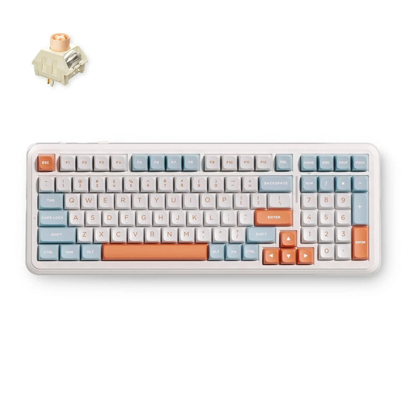 MCHOSE K99 V3 RGB Hot-Swappable Wireless Gaming Keyboard - Horizon Orange, Icy Creamsicle Switch, 99 keys HW-K99V3-1