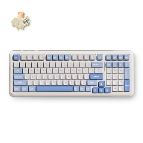 MCHOSE K99 V3 RGB Hot-Swappable Wireless Gaming Keyboard - Sky Blue, Icy Creamsicle Switch, 99 keys HW-K99V3-2