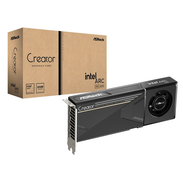 Buy the ASRock Intel Arc Pro B70 Creator 32G Graphics card ( B70 CT 32G ). Shop online at Extremepc.co.nz