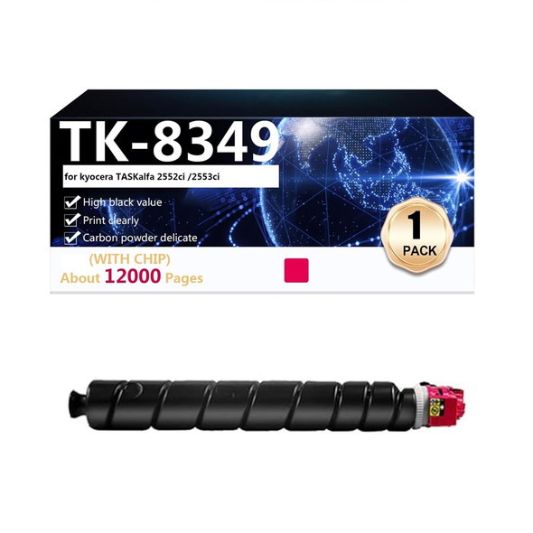 TK-8349 Compatible Toner Cartridge Replacement for Kyocera Taskalfa 2552ci 2553ci Printer Magenta