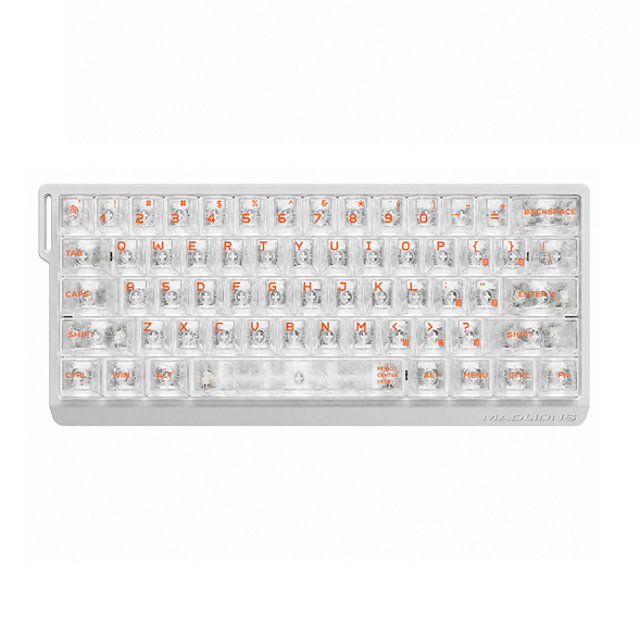 FGG MAD 60 V2 Dual RGB Hot-Swappable Wired Magnetic Mechanical Gaming Keyboard - White, Snow Shine Switch, 60 keys