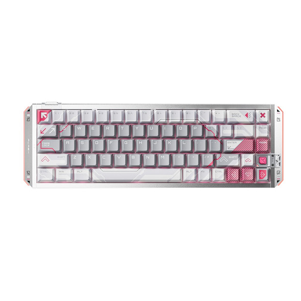 VGN Flash 68 RGB Hall Effect Hot-Swappable Wired Mechanical Gaming Keyboard - Silver Knight, Tianba Magnetic Switch, 68 keys