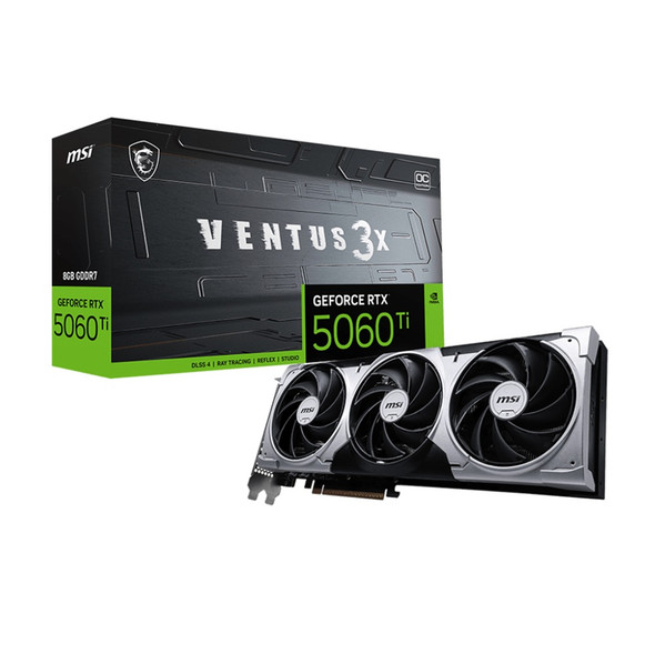 MSI NVIDIA GeForce RTX 5060 Ti 8G VENTUS 3X OC 8GB GDDR7 Graphics Card