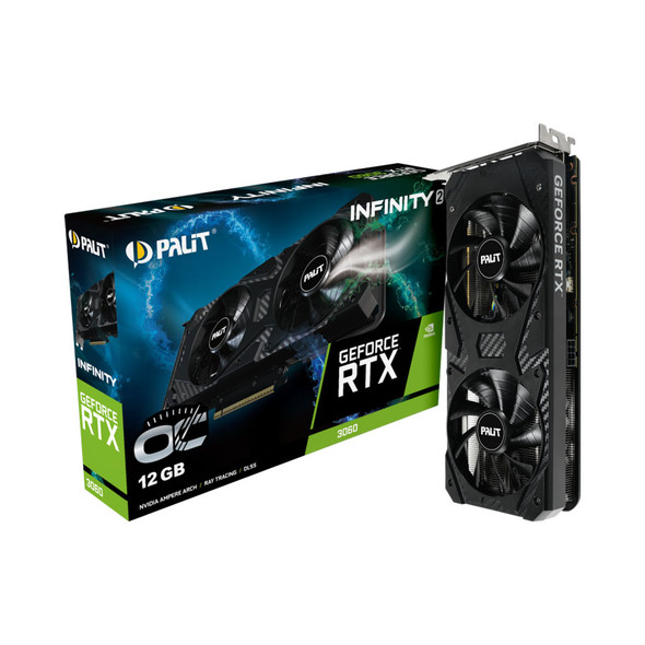 Palit GeForce RTX 3060 Infinity 2 OC 12GB GDDR6 Graphics Card NE63060U19K9-PG190L