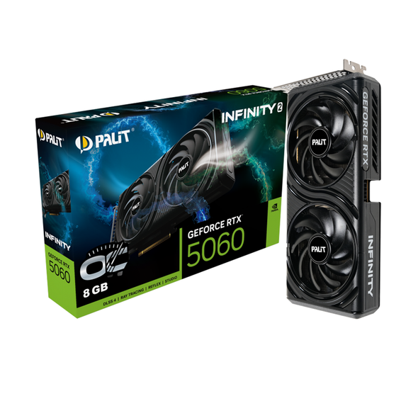 Palit GeForce RTX 5060 Infinity 2 OC 8GB GDDR7 Graphics Card NE75060V19P1-GB2063L
