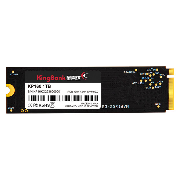 Buy the KingBank KP160 1TB M.2 2280 NVMe Gen4 x 4 SSD - 4900 MB/s Read, 4300 MB/s Write ( K5.02.FRL101T202 ). Shop online at Extremepc.co.nz