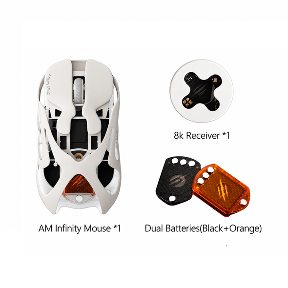 Angry Miao Infinity Wireless Lightweight Gaming Mouse Cloud White