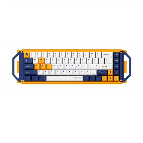 Dry Studio Mecha 65 RGB Hot-Swappable Wireless Gaming Keyboard - Strike Yellow, Rapid Ice V2 Magnetic Switch, 68 keys