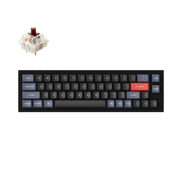 Keychron Q2 RGB Wired Mechanical Keyboard Brown Grey 68 Key