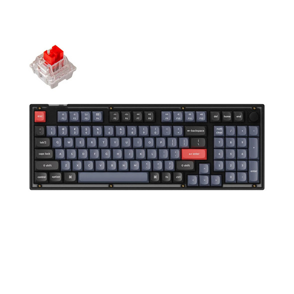 Buy the Keychron V5 Knob Hot-Swappable Frosted RGB Mechanical Keyboard - K Pro Red ( V5-C1 ). Shop online at Extremepc.co.nz