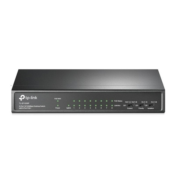 Buy the TP-Link TL-SF1009P 9-Port 10/100Mbps Unmanaged Desktop Switch with 8-Port PoE+ ( TL-SF1009P ). Shop online at Extremepc.co.nz