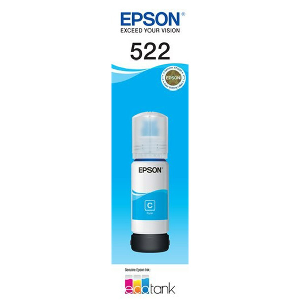 Buy the Epson T522 EcoTank Cyan Ink Bottle ( C13T00M292 ). Shop online at Extremepc.co.nz