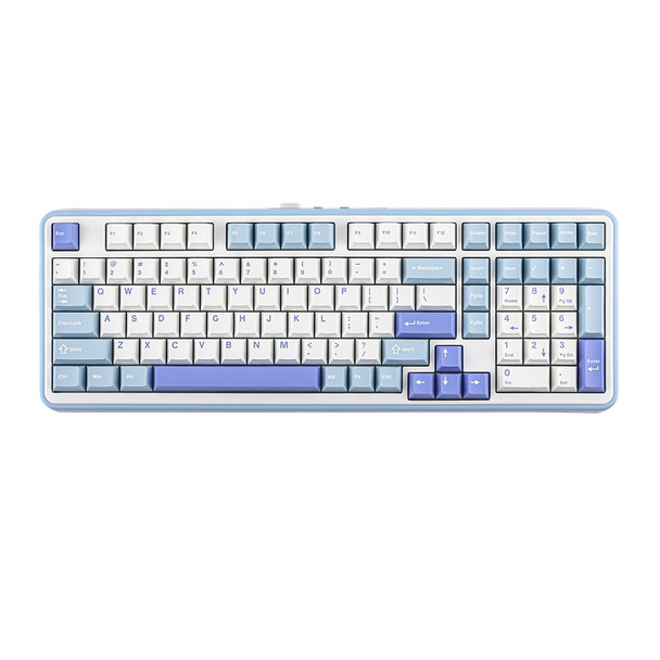 Buy the Epomaker TH99 RGB Hot-swappable Wireless Mechanical Keyboard - White Blue, Creamy Jade Switch, 102 keys ( TH99 White Blue Creamy Jade Switch ). Shop online at Extremepc.co.nz