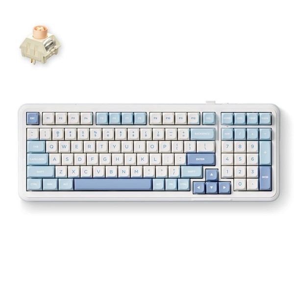Buy the MCHOSE K99 Tri-mode RGB Hot-Swappable Wireless Gaming Keyboard - Sky Blue, Hyacinth Switch, 99 keys ( K99-5A ). Shop online at Extremepc.co.nz