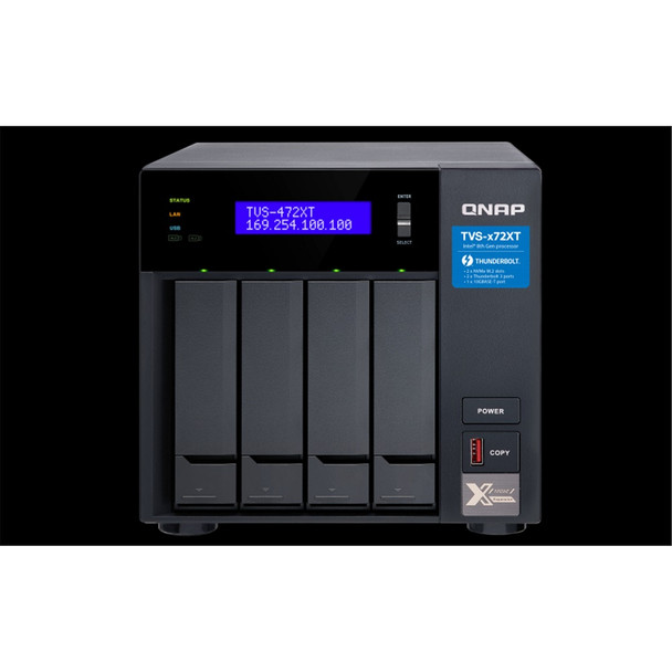 Buy the QNAP TVS-472XT-i3-4G Business Thunderbolt 4-Bay Desktop NAS Core i3 Quad Core 4GB ( TVS-472XT-i3-4G ). Shop online at Extremepc.co.nz
