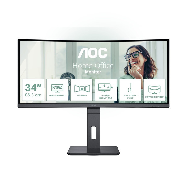 Buy the AOC CU34P3CV 34" WQHD 100Hz 4ms VA Curved Business Monitor ( CU34P3CV /79 ). Shop online at Extremepc.co.nz