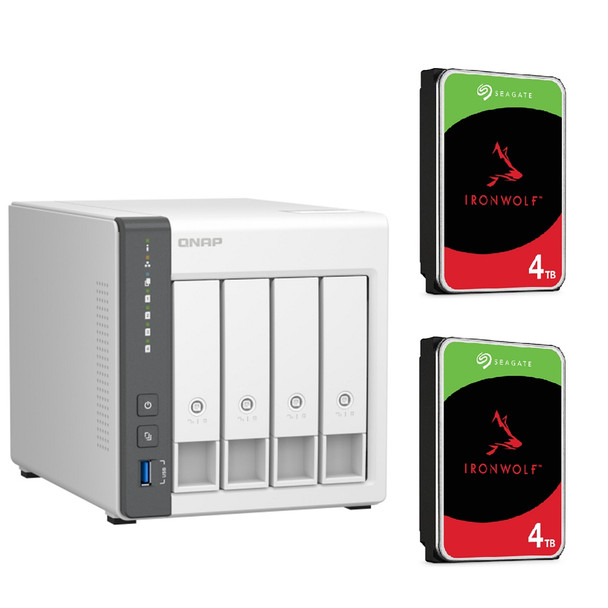 Buy the QNAP TS-433 4-Bay NAS with 2x 4TB NAS HDD Bundle ( BDLQNP43300 ). Shop online at Extremepc.co.nz