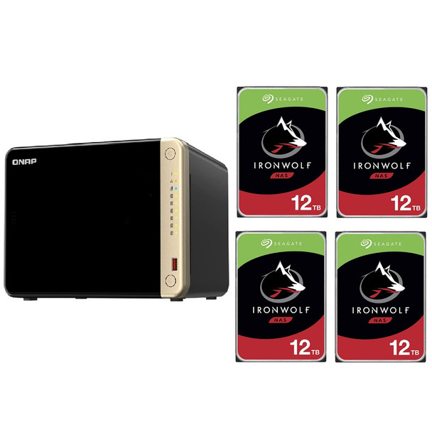 Buy the QNAP TS-664 6 Bay 8GB Desktop NAS With 4x 12TB NAS HDD Bundle ( BDLQNP66408 ). Shop online at Extremepc.co.nz