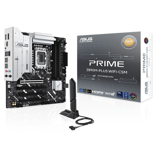 Buy the ASUS PRIME Z890M-PLUS WIFI-CSM Intel LGA 1851 Micro-ATX Motherboard ( 90MB1J80-M0UAYC ). Shop online at Extremepc.co.nz